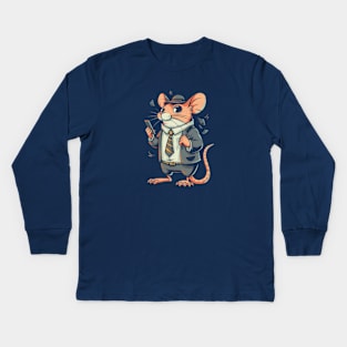 Enterpreneur rat Kids Long Sleeve T-Shirt